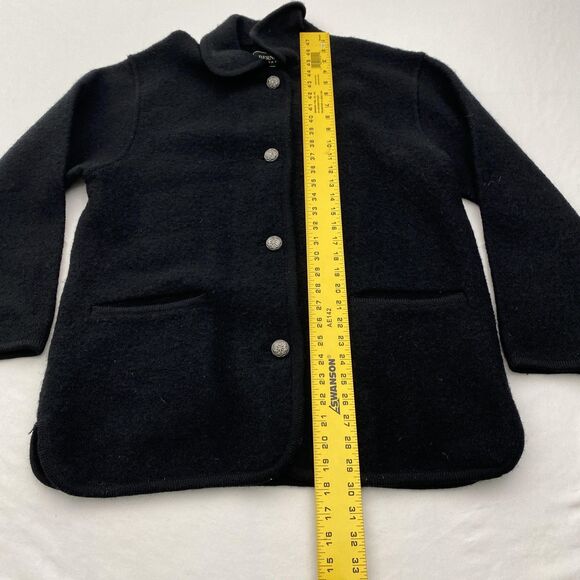 Bernardo Essentials Jacket Womens Medium Boiled Wool Button Front Pockets - Picture 8 of 11